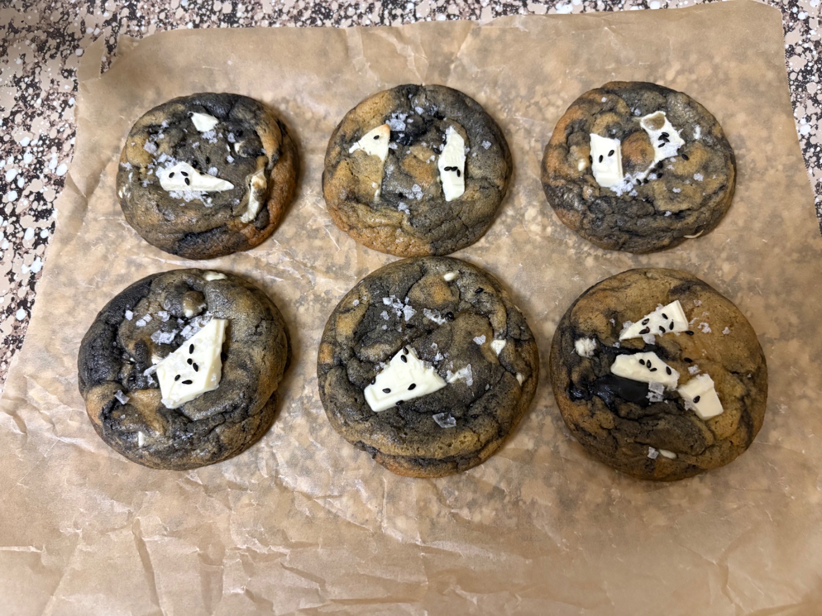 Black Sesame Swirl Cookies