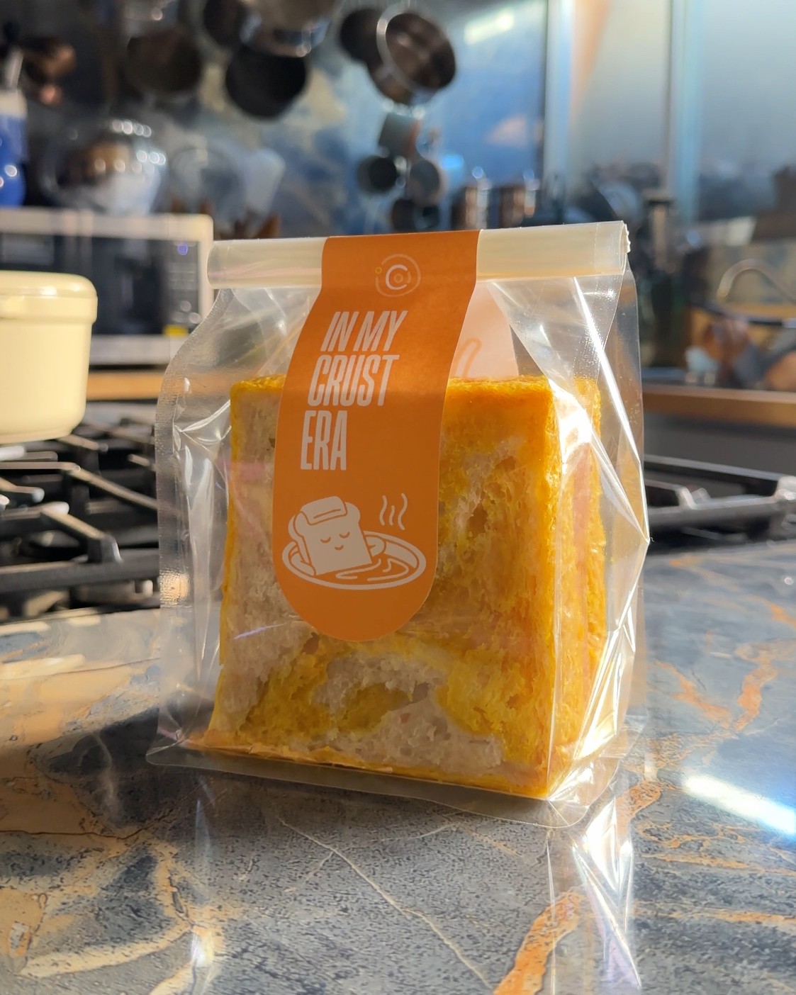 Turmeric Sourdough Croissant Toast