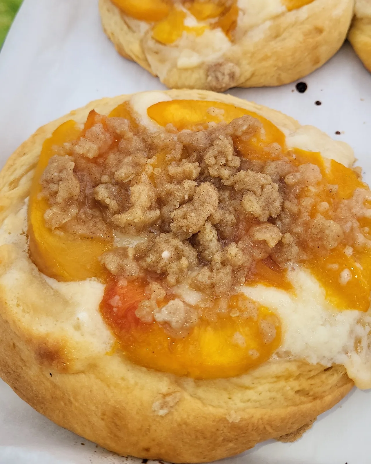 Peach & Cheese Brioche Bun