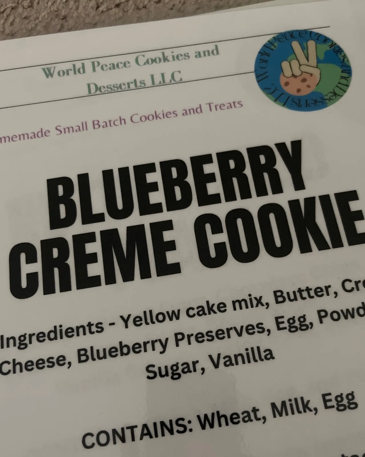 Blueberry Creme Cookie