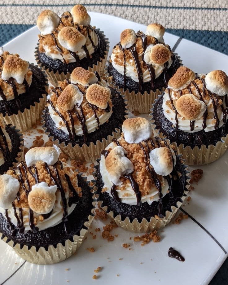 S’mores junk cupcakes